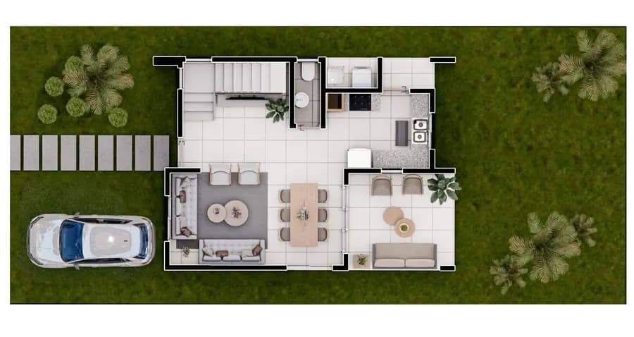 Espectacular Villa de 2 Habs (Villa Tipo E) en PROYECTO PALMA PARK RESIDENCES