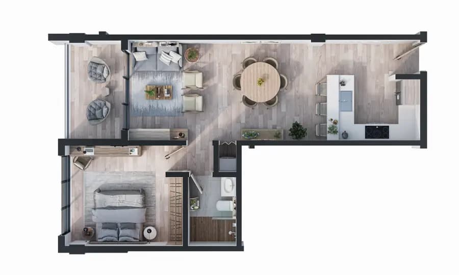 Moderno Apartamento de 2 Habs (Apartamento 2 Habs) en CITY PLACE PC - 2