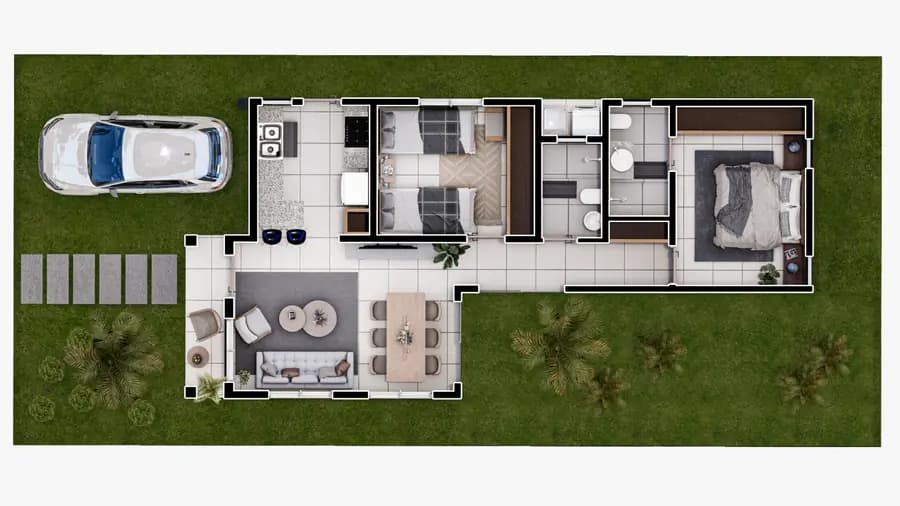 Moderna Villa de 2 Habs (Villa Tipo A) en PROYECTO PALMA PARK RESIDENCES - 4