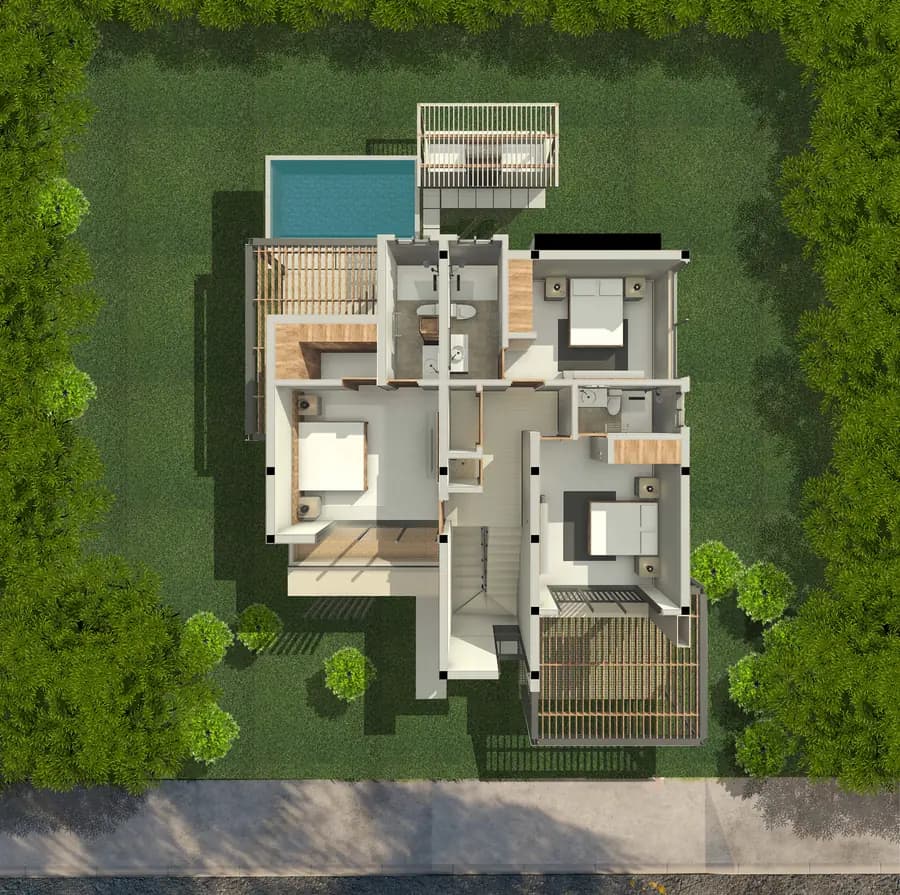 Moderna Villa de 3 Habs (Villa Diamante) en DAOS - 2